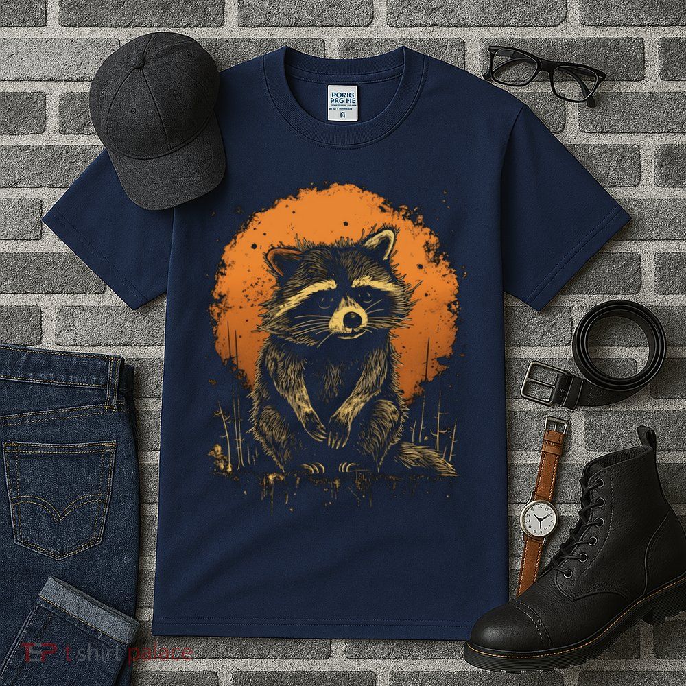 Raccoon Animal Retro Style Graphic Tees for Boy Tall T-Shirt