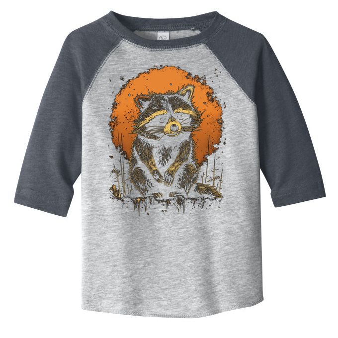 Raccoon Animal Retro Style Graphic Tees for Boy Toddler Fine Jersey T-Shirt