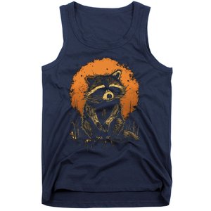 Raccoon Animal Retro Style Graphic Tees for Boy Tank Top