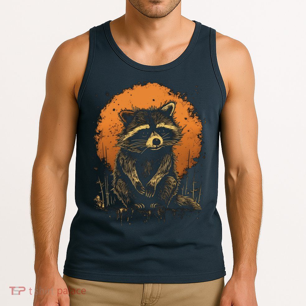 Raccoon Animal Retro Style Graphic Tees for Boy Tank Top