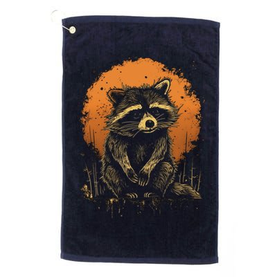 Raccoon Animal Retro Style Graphic Tees for Boy Golf Towel