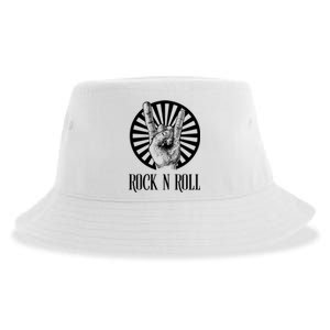 Rock And Roll Heavy Metal Hand Sign Sustainable Bucket Hat