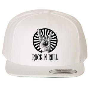 Rock And Roll Heavy Metal Hand Sign Wool Snapback Cap