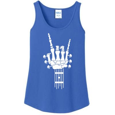 Rock And Roll Skeleton Guitar Music Lover Music Lover Gift Funny Gift Ladies Essential Tank