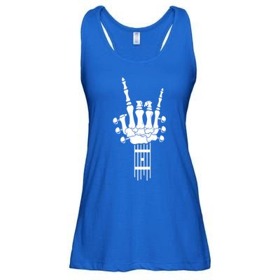 Rock And Roll Skeleton Guitar Music Lover Music Lover Gift Funny Gift Ladies Essential Flowy Tank