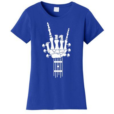 Rock And Roll Skeleton Guitar Music Lover Music Lover Gift Funny Gift Women's T-Shirt