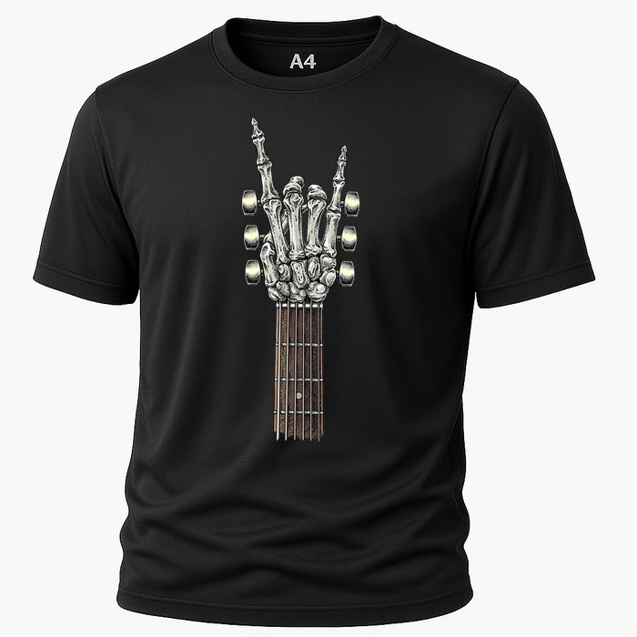 Rock And Roll Guitar Skeleton Hand Performance Shirt