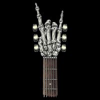 Rock And Roll Guitar Skeleton Hand Performance Shirt