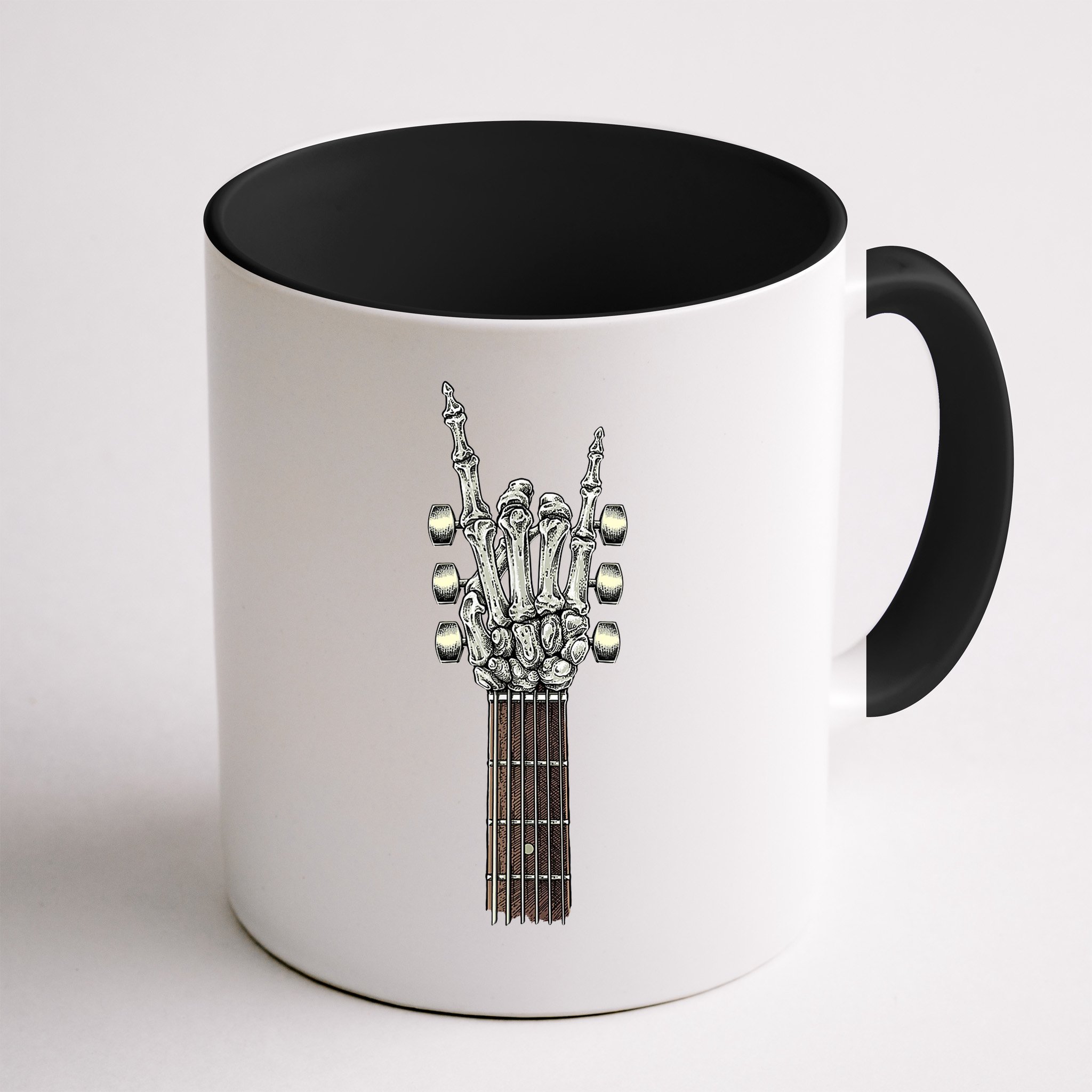 Rock And Roll Guitar Skeleton Hand Mug