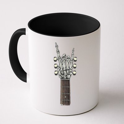 Rock And Roll Guitar Skeleton Hand Mug