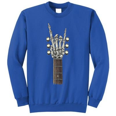 Rock And Roll Guitar Skeleton Hand Sweatshirt