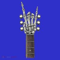 Rock And Roll Guitar Skeleton Hand Sweatshirt