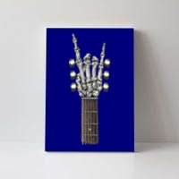 Rock And Roll Guitar Skeleton Hand Canvas