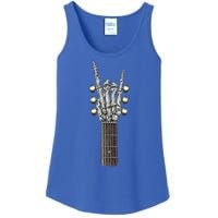 Rock And Roll Guitar Skeleton Hand Ladies Essential Tank