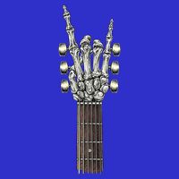 Rock And Roll Guitar Skeleton Hand Toddler T-Shirt