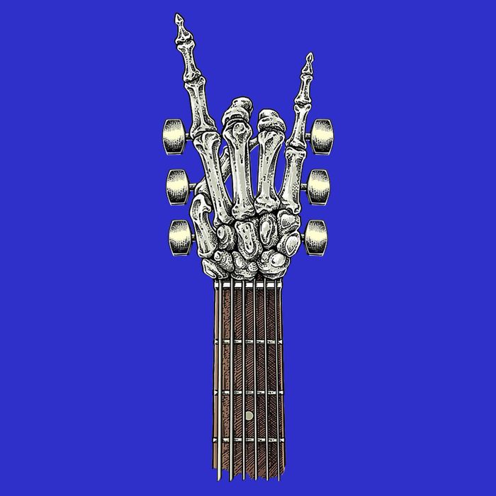 Rock And Roll Guitar Skeleton Hand Toddler T-Shirt