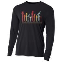 Rock And Roll Shirt. Retro Style Cooling Performance Long Sleeve Crew