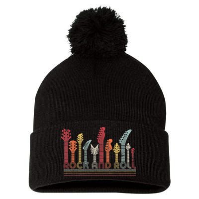 Rock And Roll Shirt. Retro Style Pom Pom 12in Knit Beanie