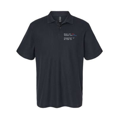 Roses Are Red Violets Are Blue Unexpected Programmer Coding Softstyle Adult Sport Polo