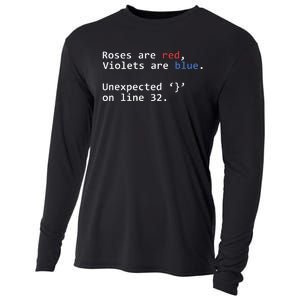 Roses Are Red Violets Are Blue Unexpected Programmer Coding Cooling Performance Long Sleeve Crew