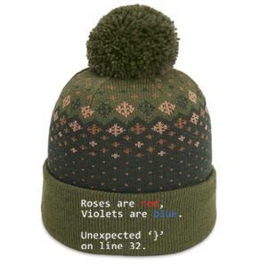 Roses Are Red Violets Are Blue Unexpected Programmer Coding The Baniff Cuffed Pom Beanie