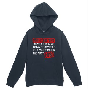 Roses Are Red People Are Fake I Stay To Myself First 48 Urban Pullover Hoodie