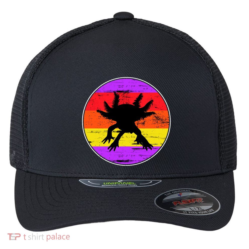 Retro Axolotl Flexfit Unipanel Trucker Cap