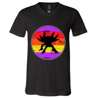 Retro Axolotl V-Neck T-Shirt
