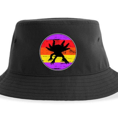 Retro Axolotl Sustainable Bucket Hat