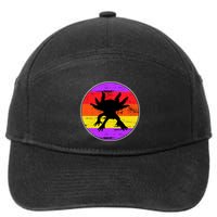 Retro Axolotl 7-Panel Snapback Hat