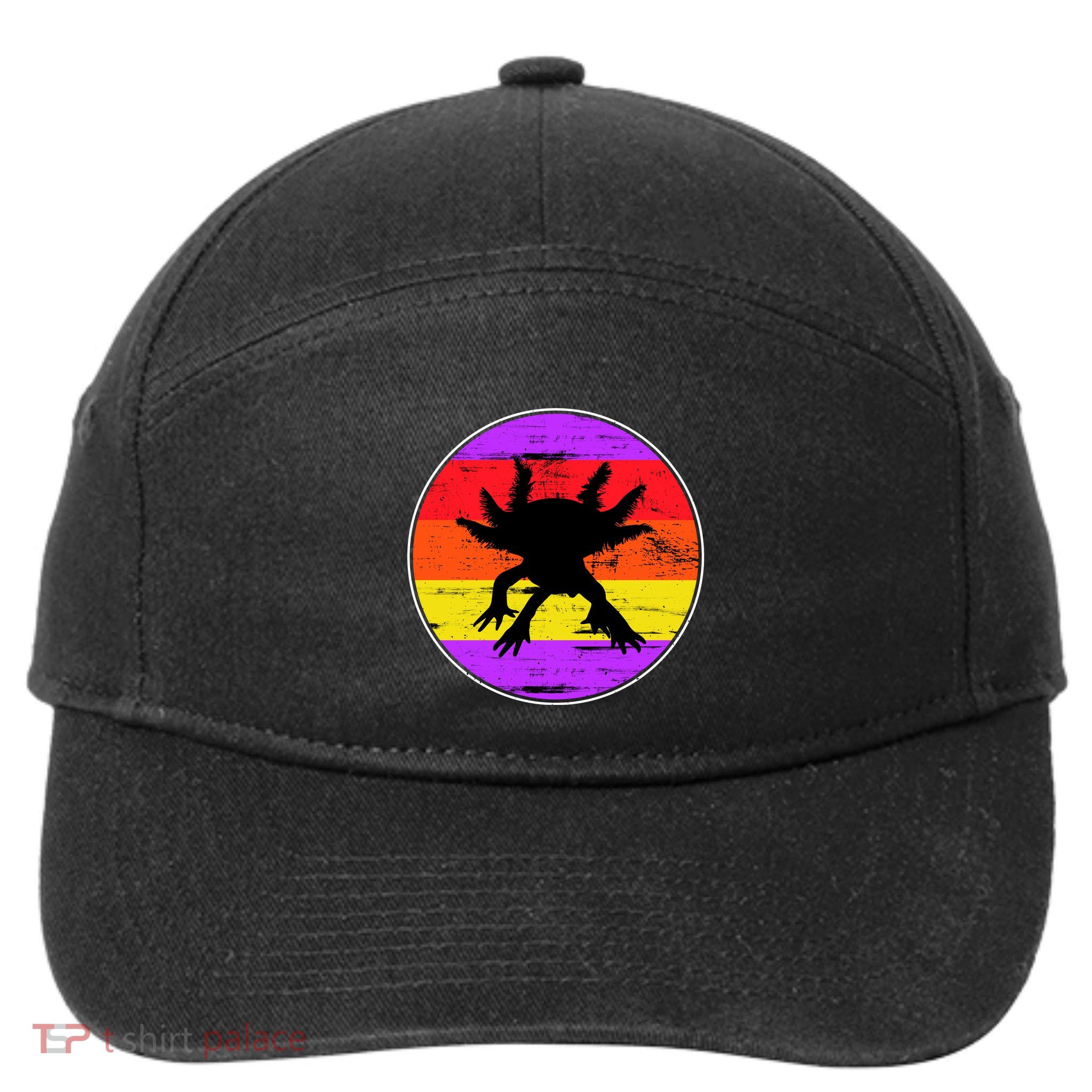 Retro Axolotl 7-Panel Snapback Hat