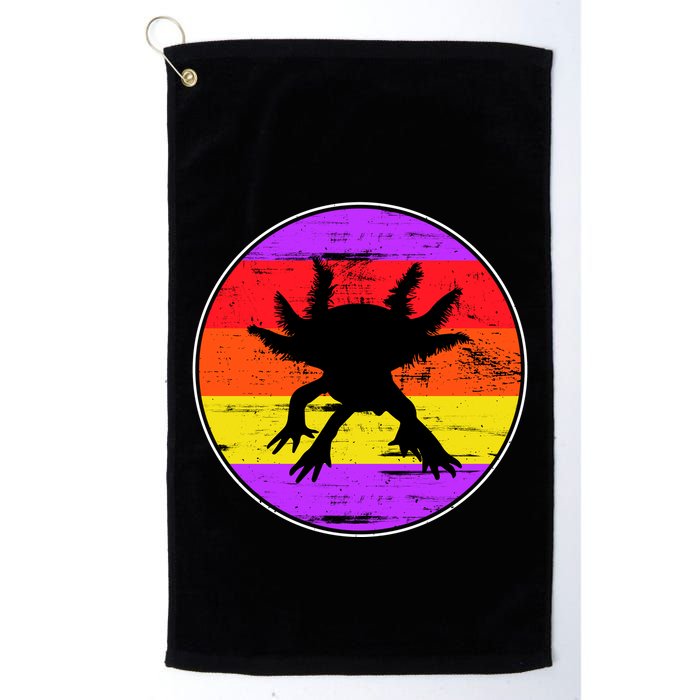 Retro Axolotl Golf Towel