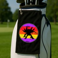 Retro Axolotl Golf Towel