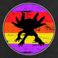 Retro Axolotl Golf Towel