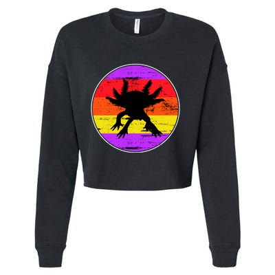 Retro Axolotl Cropped Pullover Crew