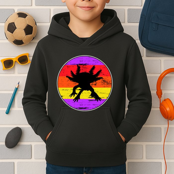 Retro Axolotl Kids Hoodie