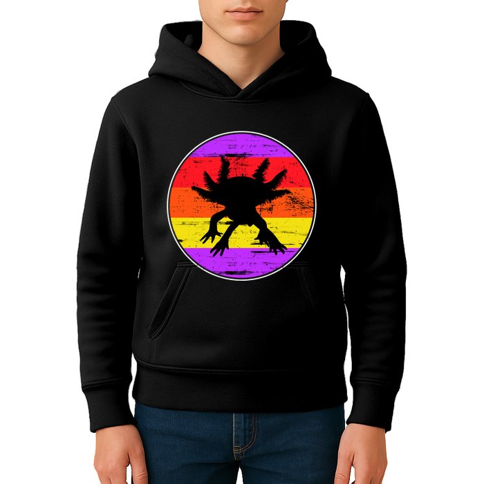 Retro Axolotl Kids Hoodie