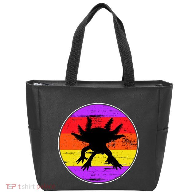 Retro Axolotl Zip Tote Bag