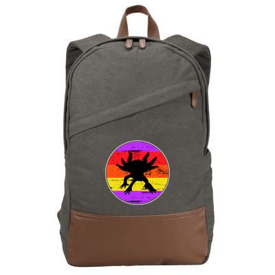 Retro Axolotl Cotton Canvas Backpack
