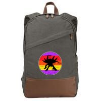 Retro Axolotl Cotton Canvas Backpack