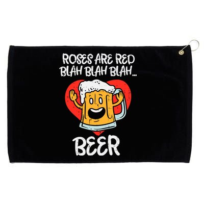 Roses Are Red Blah Beer Funny Valentines Day Drinking Gifts Grommeted Golf Towel