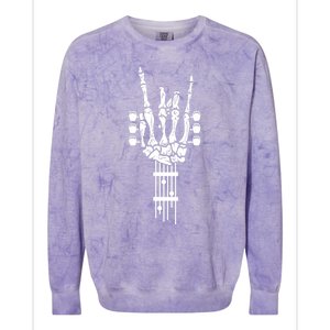 Rock And Roll Punk Rock Band Concert Guitar Accessories Gift Colorblast Crewneck Sweatshirt