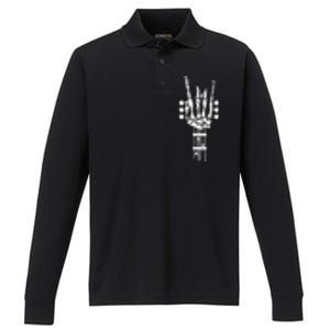 Rock And Roll Punk Rock Band Concert Guitar Accessories Gift Performance Long Sleeve Polo