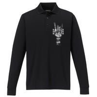 Rock And Roll Punk Rock Band Concert Guitar Accessories Gift Performance Long Sleeve Polo