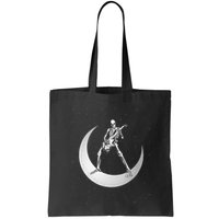 Rock And Roll Skeleton Playing Guitar Rock On Moon Halloween Bag