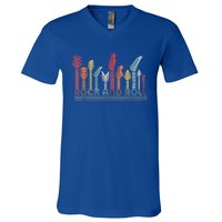 Rock And Roll Gift Retro Style Gift V-Neck T-Shirt