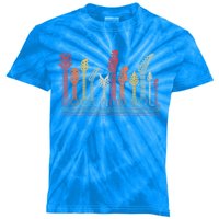 Rock And Roll Gift Retro Style Gift Kids Tie-Dye T-Shirt