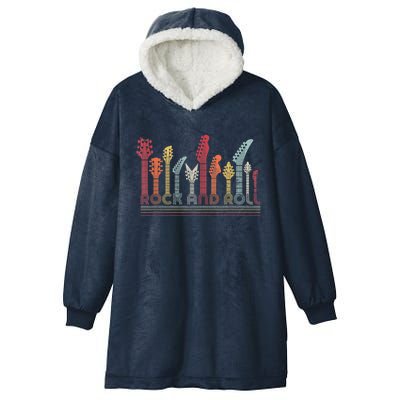 Rock And Roll Gift Retro Style Gift Hooded Wearable Blanket