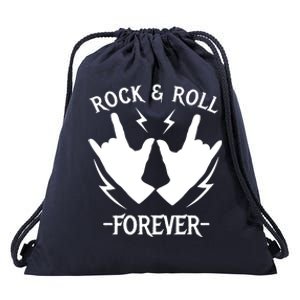 Rock And Roll Forever Drawstring Bag