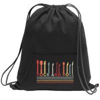 Rock And Roll Vintage Design Concert Band Rock Music Lover Gift Sweatshirt Cinch Pack Bag